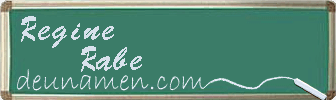 Regine Rabe Visitenkarte